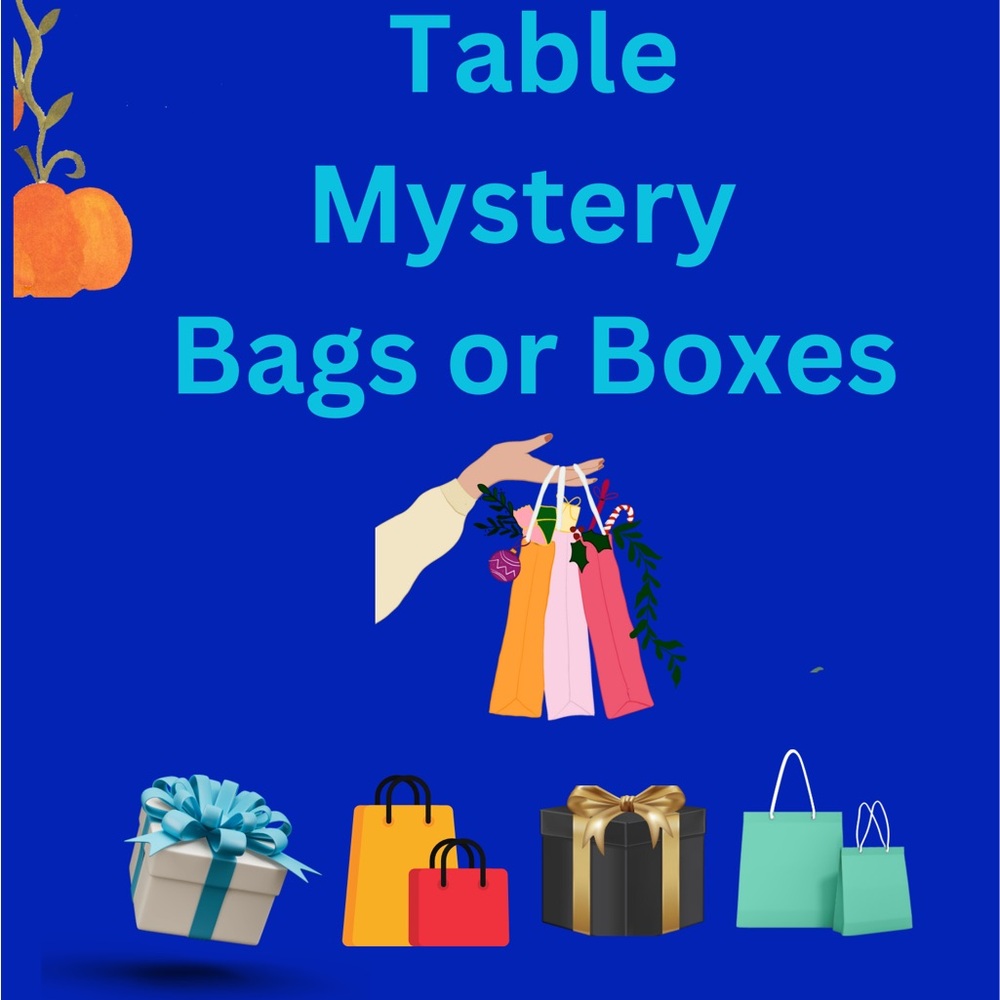 Table Run Mystery Bags or Boxes - wristlets, mugs, wearables, home, & more - Picture 2 of 2
